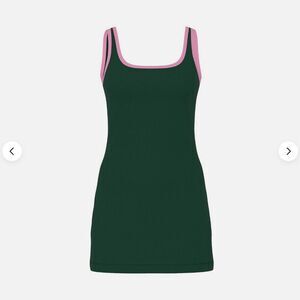 Victoria's Secret Relay Active Green Mini Dress Padded Sports Bra Skirt Skort